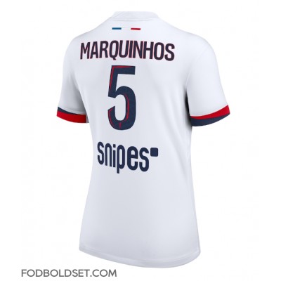 Paris Saint-Germain Marquinhos #5 Udebanetrøje Dame 2025-26 Kortærmet Paris Saint-Germain Marquinhos #5 Udebanetrøje Dame 2025-26 Kortærmet